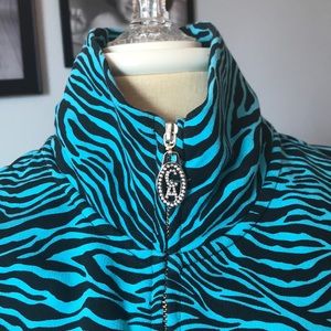 Zebra print cotton vest